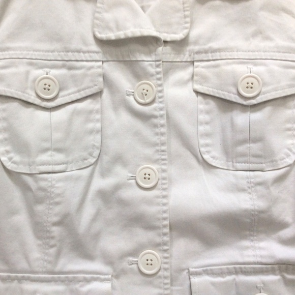 Talbots Petites White Button-Down Collared Stretch Blazer/Jacket - Picture 3 of 6